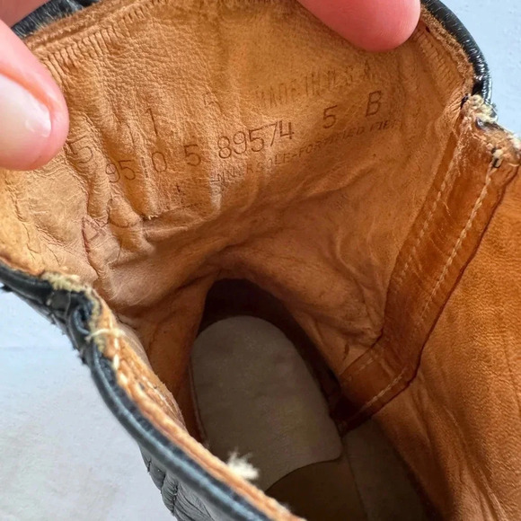 Women’s Vintage Neolite Black Leather Boots size 5 - Picture 4 of 7